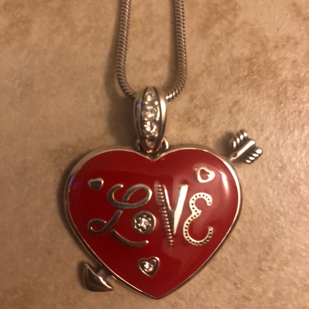 Brighton reversible ‘Love’ heart necklace